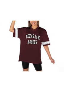 Texas A&amp;M Aggies Womens Gameday Couture Until Kickoff Rhinestone Fashion Football Jersey - Maroon