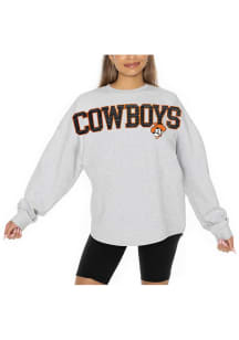 Gameday Couture Oklahoma State Cowboys Womens Ash Ready to Rally Crew Sweatshirt