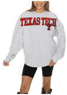 Gameday Couture Texas Tech Red Raiders Womens Ash Ready to Rally Crew Sweatshirt