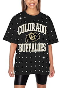 Gameday Couture Colorado Buffaloes Womens Black In the Zone Rhinestone Short Sleeve T-Shirt