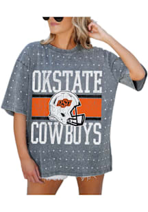 Gameday Couture Oklahoma State Cowboys Womens Grey On the Ball Short Sleeve T-Shirt
