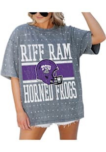 Gameday Couture TCU Horned Frogs Womens Grey On the Ball Short Sleeve T-Shirt