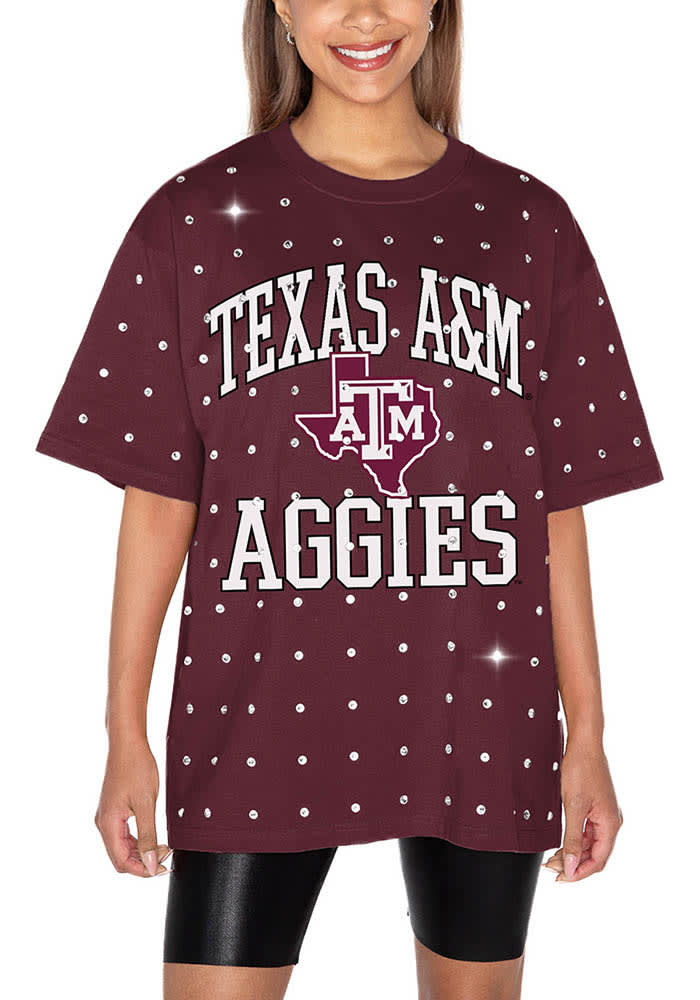 Gameday Couture Texas A&M Aggies Womens MAROON In the Zone Rhinestone T ...