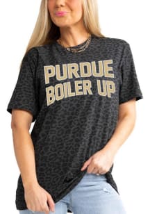 Gameday Couture Purdue Boilermakers Womens Grey Fan Favorite Short Sleeve T-Shirt