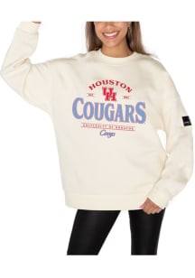 Gameday Couture Houston Cougars Womens Ivory Varsity Crew Sweatshirt