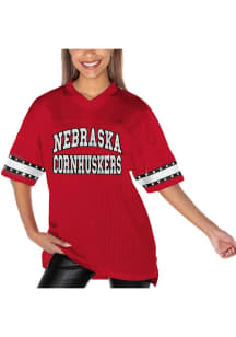 Womens Nebraska Cornhuskers Red Gameday Couture Until Kickoff Rhinestone Jersey Fashion Football