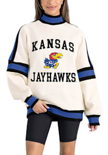 Gameday Couture Kansas Jayhawks Womens White Vivid Motion Crew Sweatshirt