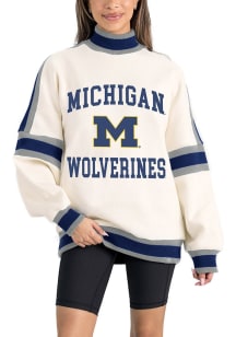 Gameday Couture Michigan Wolverines Womens White Vivid Motion Crew Sweatshirt