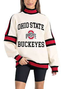 Gameday Couture Ohio State Buckeyes Womens White Vivid Motion Crew Sweatshirt