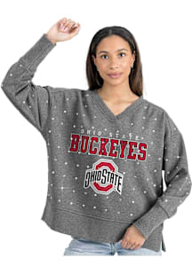 Gameday Couture Ohio State Buckeyes Womens Grey Most Wanted Crew Sweatshirt