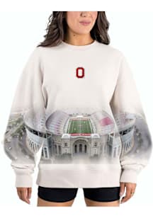 Gameday Couture Ohio State Buckeyes Womens Ivory Power Move Crew Sweatshirt