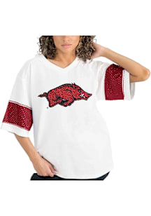 Gameday Couture Arkansas Razorbacks Womens White Signature Move Short Sleeve T-Shirt