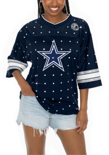 Dallas Cowboys Womens Kickoff Time Fashion Football Jersey - Navy Blue