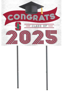 Stanford Cardinal KH Sports Fan 18x24 Yard Sign with Stakes Class of 2025 Yard Sign - White