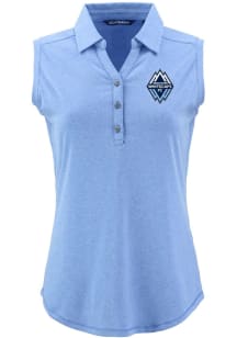 Cutter and Buck Vancouver Whitecaps FC Womens Light Blue Forge Eco Polo Shirt