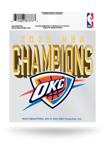 Oklahoma City Thunder 2025 Finals Champions Static Cling Auto Decal - Navy Blue