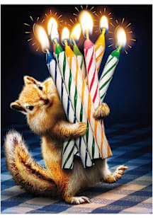 Local Gear CHIPMUNK BIRTHDAY CANDLES Card - White