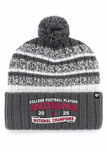47 Indiana Hoosiers Graphite 2026 National Champs Event Tavern Cuff Mens Knit Hat