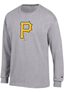 Champion Pittsburgh Pirates Grey Jersey Long Sleeve T Shirt
