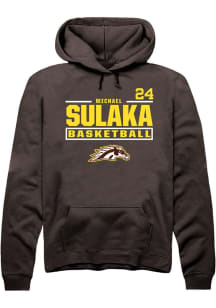 Michael Sulaka Rally Mens Brown Western Michigan Broncos NIL Stacked Box Player Hood