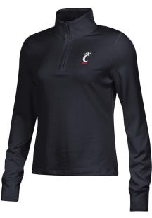 Womens Cincinnati Bearcats Black Under Armour Motion Qtr Zip Pullover