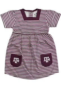 Texas A&M Aggies Toddler Girls Maroon Striped Short Sleeve Dress