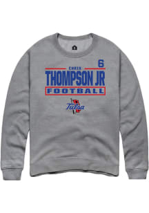 Chris Thompson Jr Rally Mens Graphite Tulsa Golden Hurricane NIL Stacked Box Player Crew
