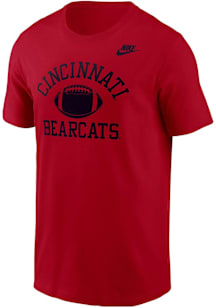 Cincinnati Bearcats Red Nike Football Football Short Sleeve T Shirt