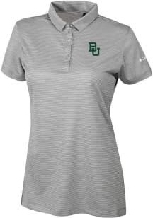Columbia Baylor Bears Womens Grey Heat Seal Set II Short Sleeve Polo Shirt