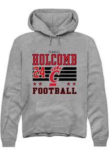 Terrell Holcomb Cincinnati Bearcats Mens Grey Football NIL Striped Player Hood