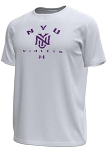 Under Armour NYU Violets White Name Tech Stretch Short Sleeve T Shirt