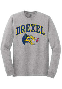 Mens Drexel Dragons Grey Summit Sportswear Arch Logo Tee