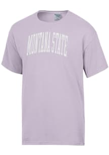 ComfortWash Montana State Bobcats Lavender Arch  Garment Dyed Short Sleeve T Shirt