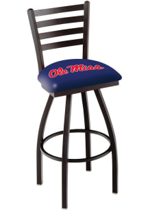 Ole Miss Rebels High Back Swivel Pub Stool - Black