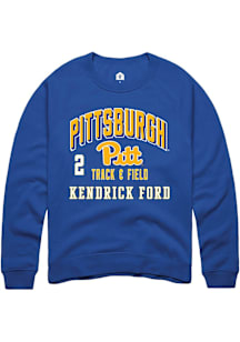 Kendrick Ford Pitt Panthers Mens Blue NIL Arch Logo Player Crew