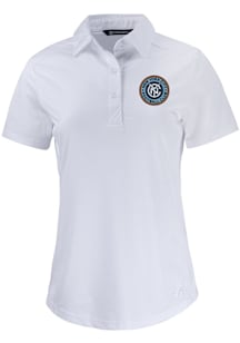 Cutter and Buck New York City FC Womens White Prospect Short Sleeve Polo Shirt