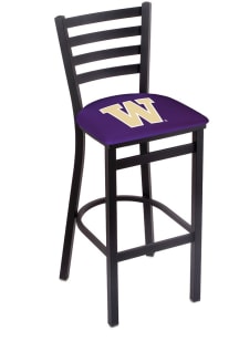 Black Washington Huskies Stationary Pub Stool