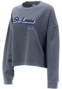 Colosseum St Louis Battlehawks Womens Black BRITTA Crew Sweatshirt