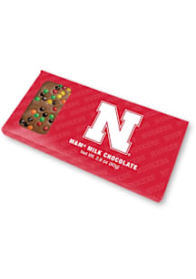 Red Nebraska Cornhuskers Window Milk Chocolate w/ M&amp;M's Candy