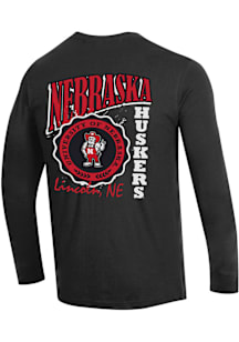 Champion Nebraska Cornhuskers Black Stadium Long Sleeve T Shirt