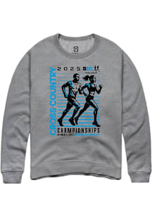 Summit Sportswear Big Ten Mens Graphite 2025 Cross Country Championships Long Sleeve Crew Sweatshi..