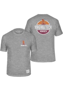 Original Retro Brand Virginia Tech Hokies Grey Vintage Fighting Gobblers Short Sleeve Fashion T Sh..