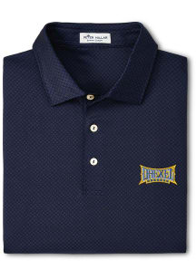 Mens Navy Blue Drexel Dragons Peter Millar Short Sleeve Fashion Polo
