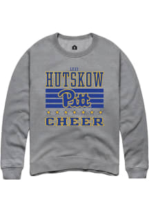 Lexi Hutskow Rally Mens Grey Pitt Panthers NIL Striped Player Crew