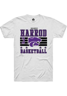 Brandie Harrod Rally Mens White K-State Wildcats NIL Striped Player T Shirt