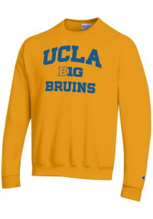 Mens UCLA Bruins Gold Champion Big Ten Powerblend Crew Sweatshirt