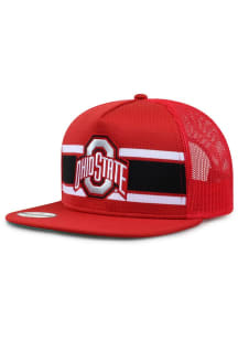 Original Woven Knit Trucker Ohio State Buckeyes Mens Snapback - Red