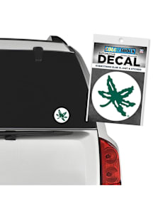 Ohio State Buckeyes Buckeye Leaf Auto Decal - White