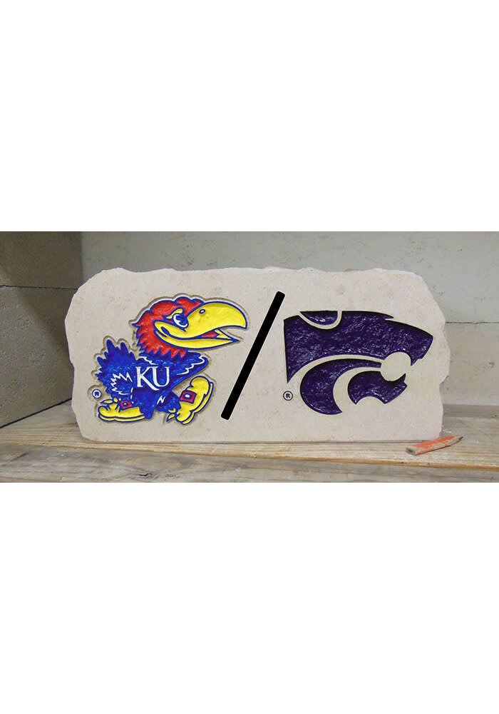 Kansas Jayhawks STONE 18x8 House Divided Rock - 7950025
