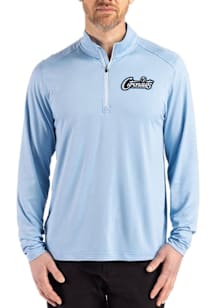 Cutter and Buck UCF Knights Mens Light Blue Coastline Long Sleeve Qtr Zip Pullover